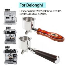 51 mm Edelstahl-Kaffee-Siebträger mit doppeltem Auslauf für Delonghi La Specialista EC9355/9255/9665/9155/9865 EC950 Kaffeemaschine