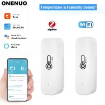 Tuya WiFi oder ZigBee Temperatur und Luftfeuchtigkeit Smart Home Thermometer Hygrometer APP Fernalarm Funktioniert mit Alexa Google Home