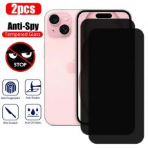 2PCS Anti-Spy Gehärtetes Glas Für iPhone 16 15 14 13 12 11 Pro Max Mini Privatsphäre Screen Protector für iPhone XR X XS Max 7 8 Plus