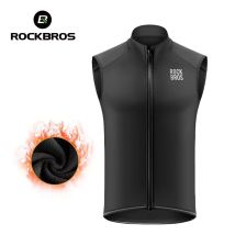 ROCKBROS-Chaleco de ciclismo a prueba de viento para invierno y otoño, chaleco cálido de lana para deportes al aire libre, camisetas térmicas para bicicleta de montaña y carretera ﻿