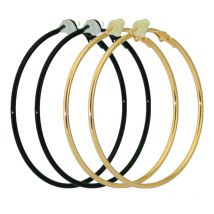 Orecchini a Clip rotondi con placcatura in argento nero in oro rosa a cerchio piccolo grande per le donne senza Piercing orecchini da donna nuovi di moda