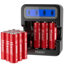 Batteria ricaricabile al litio Hixon da 1,5 V AA Batteria agli ioni di litio da 3500 mWh 1,5 V AA per fotocamera, faro, allarme, mouse, blocco intelligente, auto giocattolo,