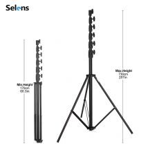 Selens 7.3M Light Stand with Air Pressure Buffer Aluminum Alloy Flash Frame Video Adjustable Tripod Photography Stiduo Load 22KG