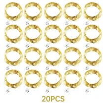 20 Pack String Fairy Lights 20Led 2M Silver Copper Wire Battery Powered Decorations Lights For Wedding Party Christmas Decor
