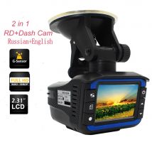 2025 Car Dash Cam Recorder Telecamera DVR da 2,4 "VGR3-Plush 2 in 1 Rilevatore per auto Registratore RD Versione di aggiornamento in lingua inglese o russa