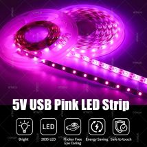 USB HA CONDOTTO LA Luce di Striscia 5V 2835 Rosa USB Luci A Led Nastro Flessibile Nastro FAI DA TE Retroilluminazione Camera Cabinet Illuminazione Decorazione IP20 IP65