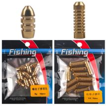 10 sztuk 1.5-10g akcesoria wędkarskie czysta miedź w dół ciężarek dla ryb ostre Bullet Texas Rig Luya ciężarki waga przynęta