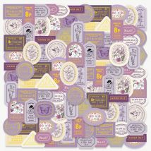 Etori Life 40 Stück beschreibbares Papier, Retro, kreative Kunst, lila Element, Studenten-DIY-Dekoration, Tassen, Tagebücher, Schubladen-Stil-Aufkleber