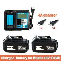 2025 NEUE BL1860 Wiederaufladbare Batterien 18 V 18000 mAh Lithium-Ionen für Makita 18 v Batterie 18 Ah BL1850 BL1860B LXT400 + Ladegerät