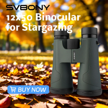 SVBONY SA203 12x50 Binocolo Professionale Potente Telescopio BAK4 IPX7 Impermeabile per Birdwatching E Attrezzature da Campeggio