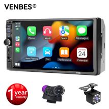 VENBES Carplay Android Auto 7 Zoll Autoradio 2 Din MirrorLink Bluetooth USB FM HD Touchscreen Einfach zu installieren