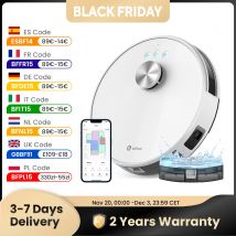 LEFANT M1 Robot Aspirapolvere con Mop, Navigazione Lidar (LDS), Batteria 4000 Pa, 4000 mAh, Controllo App/Alexa, Ideale per Pavimenti Duri