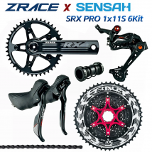 SENSAH SRX PRO 1x11-Gang-Schaltgruppe, 11s Rennrad-Schaltgruppe, R/L Schalthebel + Schaltwerk + ZRACE ALPHA, Gravelbikes Cyclo-Cross