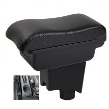 Scatola bracciolo per auto Sandero Stepway, custodia per console centrale, supporto per gomito conducente, fibra di carbonio