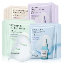 20 sztuk BIOAQUA Centella kolagenowa maska ​​do twarzy nawilżające odświeżające maski w płachcie kwas hialuronowy maska ​​do twarzy produkty do pielęgnacji skóry