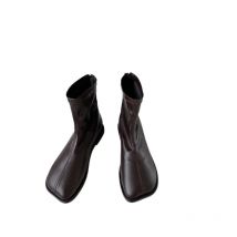 Women's Low-heeled Flat Shoes Plush Lining Snow Boots 2025 Winter Trend Short Boots Dress Designer New Warm Women's Ankle Boots