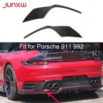 Carbon Fiber Hinten Stoßstange Flossen Für Porsche 911 992 2019 + Seite Fender Vent Trim Abdeckung Body Kit FRP Auto zubehör