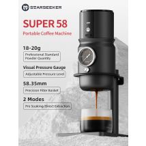 STARSEEKER Super58 Macchina per caffè espresso elettrica portatile Caffettiera da viaggio per macchina da caffè per auto da campeggio con staffa USB-C Tamper