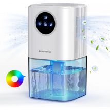 Portable Dehumidifier With 35 Ounces Capacity, Silent Operation, With Romantic Colorful Lights, Timer Switch
