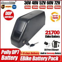 Hailong 36v48v52v60v 72v bicicleta eléctrica cham rider polly dp7 30 40 50ah 60ah batería 1000w 2000w3000w kit E bicicleta batería de litio