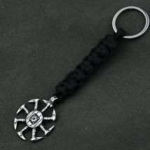 Nordische slawische Kolovrat Runen Schlüssel bund Edelstahl Wikinger Amulett Anhänger Männer skandi navis chen Schlüssel ring Schmuck Geschenke