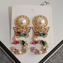 Große Statement-Ohrringe mit Kristallen für Damen 5, digitaler Schmetterlings-Tropfen-Schmuck