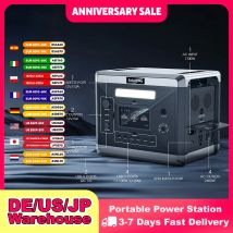 SOLARPLAY Camping Tragbares Kraftwerk Solargenerator 2400 W 2160 Wh AC-Steckdosen 12 Ausgangsanschlüsse vollständig aufgeladen in 1,5 Stunden