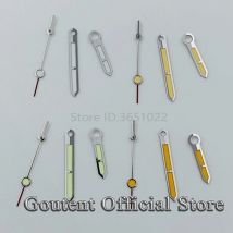 Goutent Silberne Uhrzeiger, passend für NH35 NH36 ETA 2836 2824 DG2813 3804 Miyota 8215 821A Uhrwerk, grün leuchtend