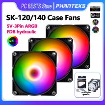Phanteks SK-120 120mm 140mm gehäuse lüfter 5v-3pin argb hydraulik welle 4pin-pwm rpm kühler lüfter