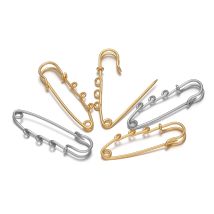 5 Pcs Stainless Steel  Blank Brooches Base DIY Gifts Jewelry Accessories Making Safety Pins Connectors Findings Supplies