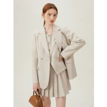 Fsle Frauen Blazer Temperament Anzug Jacke für Büro Dame setzt formale weibliche Blazer Weste Rock 24 fs11075