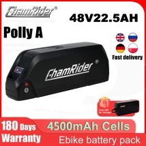 Batería Downtube Polly A Chamrider 48V para Bicicleta Eléctrica, Celdas 21700, 22.5AH, 50A BMS, 500W 1000W