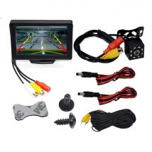 Telecamera per retromarcia per auto da parcheggio Ampio grado Monitor con display LCD TFT a colori da 4,3 pollici Visione notturna impermeabile Backup per retromarcia