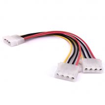 4-poliges Molex-Netzteil-Verlängerungskabel, Stecker, 1 auf 2 Buchsen, Stromkabel, IDE-Stromanschluss, Multiplikator, D-Stecker, Y-Splitter