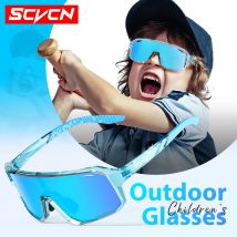 Scvcn Outdoor Jungen Fahrrad Radfahren polarisierte Kinder Sonnenbrille Teenager Fahrrad Fahrrad Brille Kinder Sport UV400 Mädchen Brille