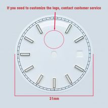 31-mm-Zifferblatt und Zeiger passen auf das obere und untere Uhrwerk 8285, Dual-Kalender-Zifferblatt, grünes, hellblaues, grünes, leuchtendes Uhrenzubehör