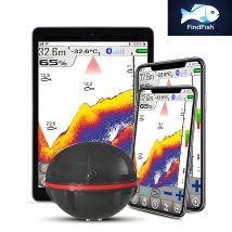 Kabelloser Sonar-Fischfinder, kompatibel mit Smartphones, 40 m Tiefenerkennungsbereich, tragbarer 2,95-Zoll-Angelassistent