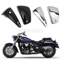 Chrom Schwarz ABS Links Rechts Seite Batterie Verkleidung Abdeckung Für Yamaha V-Star 1300 XVS 1300