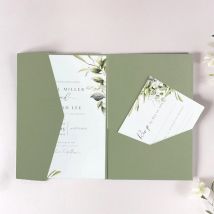 30pcs 18x13cm Green Envelopes for Wedding Invitation Small Business High-grade 250g Paper Stationery Supplies Storage Bag