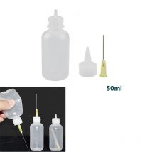 1/5/10Pcs 50ml Needle Tip Soldering Cleaning Clear Liquid Flux Alcohol Oil Dispenser Plastic Hand Bottle Cleaner for DIY Repair