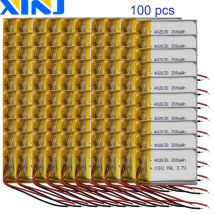100 Stück 3,7 V 200 mAh 0,74 Wh Li-Polymer Li Lithium-Batterie 402030   Für GPS Sat Nav Bluetooth Lautsprecher MP4 Fahren Aufnahme Stift