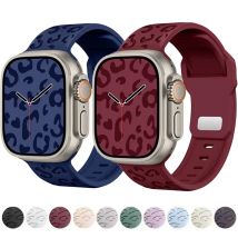 Leoparden-gravierte Armbänder für Apple Watch Band 44 mm 45 mm 49 mm 42 mm 46 40 mm Correa-Armband Iwatch Serie 10 9 8 7 SE 6 5 Ultra 2