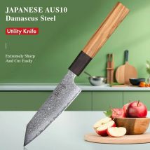 5 "Utility Messer hand geschmiedet 67 Schicht Damaskus Stahl Kochmesser Küche geschnitten Obst Gemüse Fleisch schneiden japanische Kochute nsilien