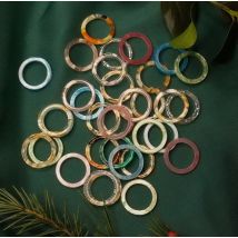 10 Pcs/Lot New Trendy Simple Mixed Color Rings for Women Girls Colorful Resin Finger Rings Set Party Daily Jewelry Wholesale