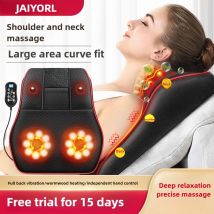 Elektrisches Nackenkissen für Nacken-Airbag, Traktion, Shiatsu, Kopf, Körper, Rücken, Taille, Massagegerät, Auto mit Heizung, vibrierende Massage