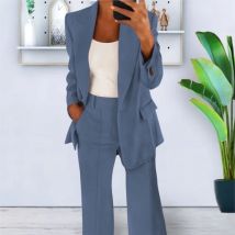 Frauen Frühling Herbst Anzug 2-teilige Sets Langarm Jacke Mantel Hoher Taille Hose Business Anzug Büro Damen Hose Sets Outfit