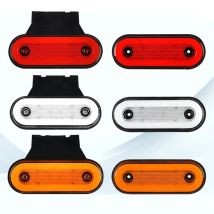 1PC LED Side Marker Light 12V 24V Truck Clearance Lamp Tail Light Trailer Tractor Lorry Warning Parking Lamp with Bracket