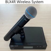 BLX24R BLX4R Drahtloses Mikrofon Professionelles Bühnen-Funksystem BETA58A Handmikrofon für die Familie Karaoke Kirche Rede