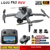 L600 PRO MAX GPS Drone Professionale 8K 3-Axis Gimbal HD Doppia Fotocamera Evitamento Ostacoli FPV Brushless 5G WIFI RC Quadcopter Giocattoli