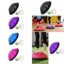 Balance Ball Core Anti Slip 18 Zoll Flexibilität Übung Workout Halbball mit widerstandsfähigem Band Fußpumpe für Home Pilates Yoga